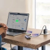 6w1 HUB adapter USB-C - 3x USB-A 3.0 / HDMI / RJ45 / USB-C PD - szary