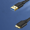 Kabel przewód USB-A 3.0 - micro USB-B 0.5m - czarny