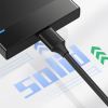 Kabel przewód USB-A 3.0 - micro USB-B 0.5m - czarny