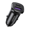 Ładowarka samochodowa USB-C USB-A 30W - czarna