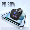 Ładowarka samochodowa USB-C USB-A 30W - czarna