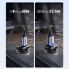 Ładowarka samochodowa USB-C USB-A 30W - czarna