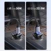 Ładowarka samochodowa USB-C USB-A 30W - czarna