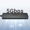 HUB rozdzielacz portu USB-A 3.0 na 4 porty USB-A 3.0 kabel 1m - czarny