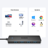 HUB rozdzielacz portu USB-A 3.0 na 4 porty USB-A 3.0 kabel 1m - czarny