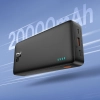 Powerbank 20000mAh Airpow 20W z kablem USB-A - USB-C 50cm - czarny