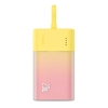 Powerbank Popsicle 5200mAh 20W z kablem Lightning 60W/20V/3A/30cm - zółto-różowy