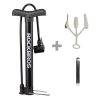 Pompka rowerowa podłogowa 120psi / 8bar końcówki do piłek materacy - czarna