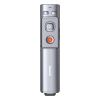 Wskaźnik laserowy z pilotem do prezentacji do 100m WiFi 2.4GHz USB-A/C - szary
