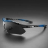 Okulary rowerowe polaryzujące 10007 - ZESTAW - czarno-niebieskie