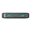Powerbank JR-PBF12 10000mAh 2.4A 2x USB-A 1x USB-C - czarny