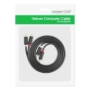 Kabel audio 2RCA (męski) - 2RCA (męski) 1m - szary