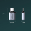Adapter przejściówka USB-C (męski) - USB-A 3.0 (żeński) ze smyczą - szary