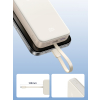 Powerbank 20000mAh 22.5W USB-C USB-A wbudowany kabel USB-C - biały