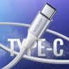 Kabel przewód w oplocie USB-A - USB-C QC 3.0 AFC i FCP 3A 2m - biały