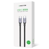 Kabel przewód w opocie USB-C - USB-C PD QC FCP 100W 5A 480Mb/s 1.5m - szary