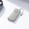 Powerbank Free2Pull 10000mAh 30W z portem USB-C i rozwijanym kablem USB-C - szary