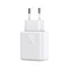 Ładowarka sieciowa USB-C PD 30W QC SFC + kabel USB-C 1m - biały