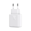 Ładowarka sieciowa USB-C PD 30W QC SFC + kabel USB-C 1m - biały