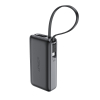 Powerbank 10000mAh PD30W z wbudowanym kablem USB-C - czarny