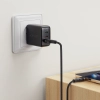 Kabel przewód USB-A - USB-C 3A z magnetycznym organizerem 1.2m - czarny