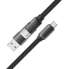 Kabel przewód USB-C - USB-A / USB-C 480Mb/s 3A 0.2m - czarny