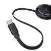 Kabel przewód zwijany USB-C - 2 x USB-C Bright Mirror Series 100W 1m - czarny