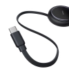 Kabel przewód zwijany USB-C - 2 x USB-C Bright Mirror Series 100W 1m - czarny