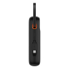Powerbank QPow 2 20000mAh 30W z 2 wbudowanymi kablami USB-C - czarny