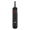 Powerbank QPow 2 20000mAh 30W z 2 wbudowanymi kablami USB-C - czarny