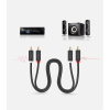 Kabel przewód audio 2RCA (męski) - 2RCA (męski) 2m - szary