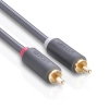 Kabel przewód audio 2RCA (męski) - 2RCA (męski) 2m - szary
