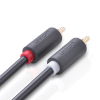 Kabel przewód audio 2RCA (męski) - 2RCA (męski) 2m - szary