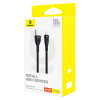 Kabel przewód wytrzymały Flash 2 USB-A - USB-C 100W 1m - czarny