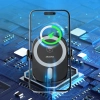 Uchwyt samochodowy do telefonu z ładowarką indukcyjną na kratkę kokpit 15W - czarny