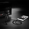 Kabel przewód audio mini jack (męski) - 2RCA (męski) 1m - czarny