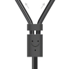 Kabel przewód audio mini jack 3.5mm (żeński) - 2RCA (męski) 1m - szary