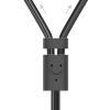 Kabel przewód audio mini jack 3.5mm (żeński) - 2RCA (męski) 1m - szary