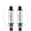 Kabel przewód optyczny audio światłowód Toslink SPDIF 1.5m - szary