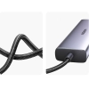 HUB Adapter USB-C - USB-A / HDMI / RJ45 / czytnik kart SD i TF / USB-C PD 100W - szary