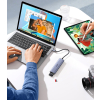 6w1 HUB Adapter USB-C - HDMI / USB-A / czytnik kart SD TF - szary