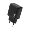 Ładowarka sieciowa 2.4A USB-A - czarna