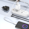 Szybka ładowarka sieciowa 25W USB-A USB-C - biała