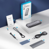 Wzmocniona kieszeń dyskowa taktyczna OXS2C3-G2 M.2 NVMe / SATA SSD USB-C - szara