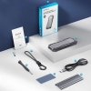 Wzmocniona kieszeń dyskowa taktyczna OXS2C3-G2 M.2 NVMe / SATA SSD USB-C - szara