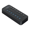 Hub CT2U3-7AB z włącznikami 7x USB-A - czarny