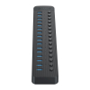 Hub CT2U3-16AB z włącznikami 16x USB-A - czarny
