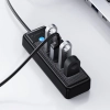 Hub rozdzielacz PW4U-U3 USB-A - 4x USB-A - czarny