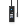 Hub rozdzielacz PWC2U-C3 USB-C - USB-A USB-C - czarny