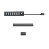 Hub rozdzielacz PW7U-U3 7x USB-A USB-C 5V 3A 1m - czarny